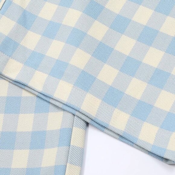 B.Sure Dopamine Contrast Plaid Casual Pants - Picture 4 of 4